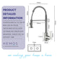 HEMOS KITCHEN FAUCET STEEL PULL OUT MIXER HOT COLD PILLAR SINK TAP HM-19004