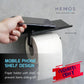 HEMOS BATHROOM FITTING ALUMINIUM TOILET PAPER ROLL PHONE HOLDER PEMEGANG TISU HM-89107 (MATTE BLACK)
