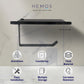 HEMOS BATHROOM FITTING ALUMINIUM TOILET PAPER ROLL PHONE HOLDER PEMEGANG TISU HM-89107 (MATTE BLACK)