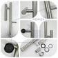 HEMOS KITCHEN FAUCET SUS304 STAINLESS STEEL 360° SWIVEL FOLDING MIXER PILLAR SINK TAP HM-19097-MS