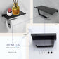 HEMOS BATHROOM FITTING ALUMINIUM TOILET PAPER ROLL PHONE HOLDER PEMEGANG TISU HM-89107 (MATTE BLACK)