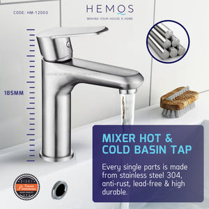 HEMOS STEEL MIXER BASIN TAP MIXER EXPOSED BATH SHOWER WITH TAP 3 MODE SHOWER SET HM-12SERIES
