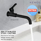 HEMOS BATHROOM FAUCET SUS304 STAINLESS STEEL WALL LONG BIBTAP EXTRA 360° ROTATABLE BIB TAP HM-3705