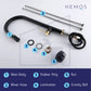 HEMOS KITCHEN FAUCET STEEL PULL OUT HOT COLD WATER MIXER PILLAR SINK TAP HM-19020