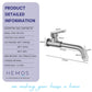 HEMOS BATHROOM FAUCET SUS304 STAINLESS STEEL WALL LONG BIBTAP EXTRA 360° ROTATABLE BIB TAP HM-3705