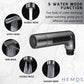 HEMOS BATHROOM BRASS 360° SWIVEL FOLDING 5 FUNCTION WATER MODE MIXER BASIN TAP MATT GREY HM-19098-MG