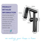 HEMOS BATHROOM BRASS 360° SWIVEL FOLDING 5 FUNCTION WATER MODE MIXER BASIN TAP MATT GREY HM-19098-MG