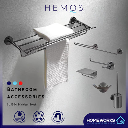HEMOS BATHROOM FAUCET 304 STAINLESS STEEL TOWEL RACK HOLDER RAK BILIK MANDI 88SERIES