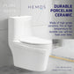 HEMOS BATHROOM CERAMIC ONE PIECE TOILET BOWL POWERFUL&QUIET DUAL FLUSH JAMBAN BILIK AIR HM-705-250-W