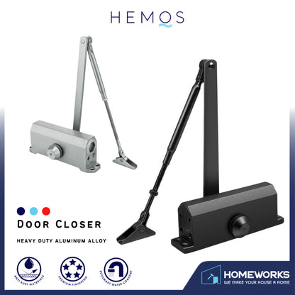 HEMOS HEAVY DUTY COMMERCIAL GRADE HYDRAULIC DOOR CLOSER/SELF CLOSE PENUTUP PINTU AUTOMATIK HM-5915