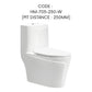 HEMOS BATHROOM CERAMIC ONE PIECE TOILET BOWL POWERFUL&QUIET DUAL FLUSH JAMBAN BILIK AIR HM-705-250-W