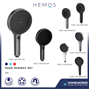 HEMOS BATHROOM FAUCET ABS 150CM SHOWER PIPE AND HAND SHOWER HM-15000,15001,15002