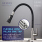 HEMOS KITCHEN FAUCET FLEXIBLE BLACK SILICONE RUBBER HOSE 304 STEEL PILLAR SINK TAP HM-3301F