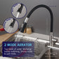 HEMOS KITCHEN FAUCET FLEXIBLE BLACK SILICONE RUBBER HOSE 304 STEEL PILLAR SINK TAP HM-3301F
