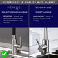 HEMOS KITCHEN FAUCET FLEXIBLE BLACK SILICONE RUBBER HOSE 304 STEEL PILLAR SINK TAP HM-3301F
