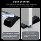 HEMOS STAINLESS STEEL HEAVY DUTY DOOR STOPPER FOR BOTTOM OF DOOR NON-SCRATCH & ANTI-SLIP HM-5909-MB