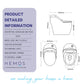 HEMOS BATHROOM CERAMIC WASHDOWN ONE PIECE TOILET BOWL ONE PRESS FLUSH JAMBAN BILIK AIR HM-713-250-W