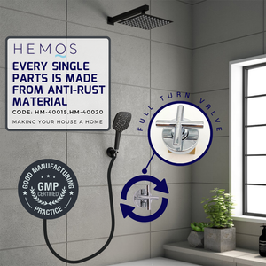 HEMOS 1/2 15MM & 3/4" 20MM BATHROOM FAUCET BRASS CHROME CONCEALED STOP VALVE COCK HM-40015,70015