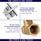 HEMOS 1/2 15MM & 3/4" 20MM BATHROOM FAUCET BRASS CHROME CONCEALED STOP VALVE COCK HM-40015,70015