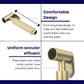 HEMOS 304 STAINLESS STEEL HIGH PRESSURE MATT GOLD HAND SPRAYER BIDET SETS WITH 120MM GOLD HOSE HM-1960-GD