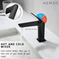HEMOS BRASS MIXER PILLAR TAP AND TALL PILLAR TAP(MATT BLACK) HM-19012 (MATT BLACK,CHROME) HM-19011