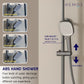 HEMOS BATHROOM FAUCET 4 MODE BRASS LED LIGHT MIXER EXPOSED GREY SHOWER SETS HM-19074-MG