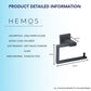 HEMOS BATHROOM FITTINGS SUS 304 WALL MOUNTED PAPER HOLDER PEMEGANG TISU HM-82807 (MATT BLACK,SILVER)