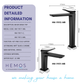 HEMOS BRASS MIXER PILLAR TAP AND TALL PILLAR TAP(MATT BLACK) HM-19012 (MATT BLACK,CHROME) HM-19011