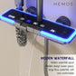 HEMOS BATHROOM FAUCET 4 MODE BRASS LED LIGHT MIXER EXPOSED GREY SHOWER SETS HM-19074-MG