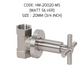 HEMOS 1/2 15MM & 3/4" 20MM BATHROOM FAUCET BRASS CHROME CONCEALED STOP VALVE COCK HM-40015,70015