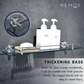 HEMOS BATHROOM FAUCET STAINLESS STEEL SUS 304 GLASS SHELF HM-83805 (MATT SILVER)