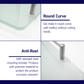 HEMOS BATHROOM FAUCET STAINLESS STEEL SUS 304 GLASS SHELF HM-83805 (MATT SILVER)