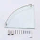 HEMOS BATHROOM FITTINGS STAINLESS STEEL SUS 304 CORNER GLASS SHELF HMBF-89933-MS