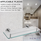 HEMOS BATHROOM FAUCET STAINLESS STEEL SUS 304 GLASS SHELF HM-83805 (MATT SILVER)