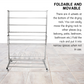 1200MM STAINLESS STEEL T-SHAPE FOLDABLE CLOTHES RACK GMH-2300