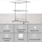 1200MM STAINLESS STEEL T-SHAPE FOLDABLE CLOTHES RACK GMH-2300