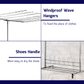 1200MM STAINLESS STEEL T-SHAPE FOLDABLE CLOTHES RACK GMH-2300