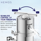 HEMOS 120MM X 875MM 304 STEEL EXTRA HIGH WATER FLOW 5000L/H MEMBRANE FILTER PURIFIER OUTDOOR HM-1388-MS