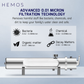 HEMOS 120MM X 875MM 304 STEEL EXTRA HIGH WATER FLOW 5000L/H MEMBRANE FILTER PURIFIER OUTDOOR HM-1388-MS