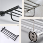 HEMOS BATHROOM FITTING SUS 304 CLOTHES TOWELS HOLDER RAK BILIK MANDI HM-83809 (MATT BLACK, SILVER)