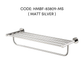 HEMOS BATHROOM FITTING SUS 304 CLOTHES TOWELS HOLDER RAK BILIK MANDI HM-83809 (MATT BLACK, SILVER)