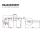 60-70MM TUBULAR LEVER ROOM DOOR LOCK (MATT GREY) ATL-8100