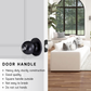 60MM SUS304 STAINLESS STEEL CYLINDRICAL HOUSE ROOM DOOR LOCK TOMBOL PINTU MATT BLACK ACL-1100