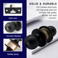 60MM SUS304 STAINLESS STEEL CYLINDRICAL HOUSE ROOM DOOR LOCK TOMBOL PINTU MATT BLACK ACL-1100