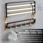 HEMOS BATHROOM FAUCET ACCESSORIES ALUMINUM BLACK GOLD CORNER BASKET CLOTHES RACK HOOKS