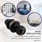 60MM SUS304 STAINLESS STEEL CYLINDRICAL HOUSE ROOM DOOR LOCK TOMBOL PINTU MATT BLACK ACL-1100