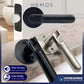 HEMOS 60-70MM TUBULAR LEVEL DOOR LOCK KUNCI TOMBOL PINTU RUMAH SILVER BLACK HM-5207