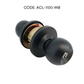 60MM SUS304 STAINLESS STEEL CYLINDRICAL HOUSE ROOM DOOR LOCK TOMBOL PINTU MATT BLACK ACL-1100