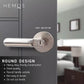 HEMOS 60-70MM TUBULAR LEVEL DOOR LOCK KUNCI TOMBOL PINTU RUMAH SILVER BLACK HM-5207