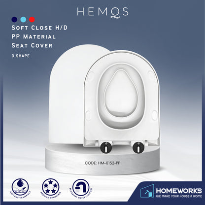 HEMOS HEAVY DUTY D SHAPE PP SOFT CLOSING SEAT COVER WITH BABY SEAT HM-0152-PP